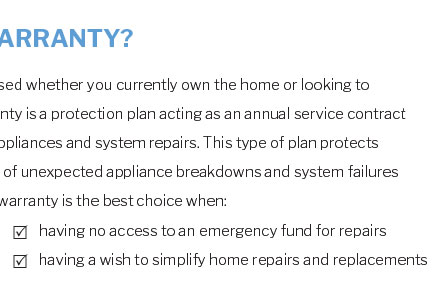 home warranty coverage